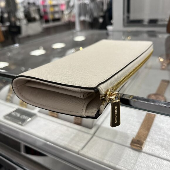 MICHAEL KORS Jet Set Travel Large Saffiano Leather Quarter-Zip Wallet 35T6GTVE3L - Picture 6 of 10